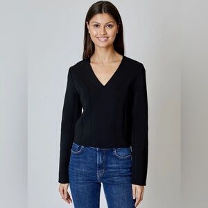 dh New York Margot Scuba Top in Black, XS